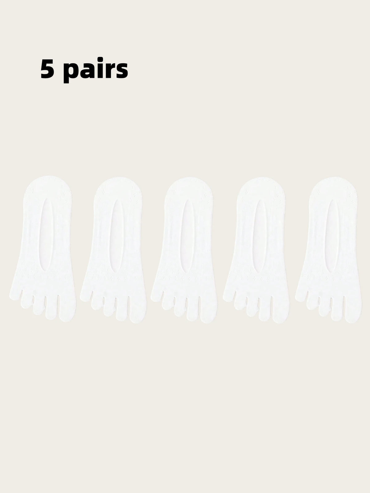 Women's Toe Socks, No Show Invisible Socks, Silicone Non-Slip Ladies Boat Socks, Low Cut, Breathable, Sweat Absorbing, Summer Thin