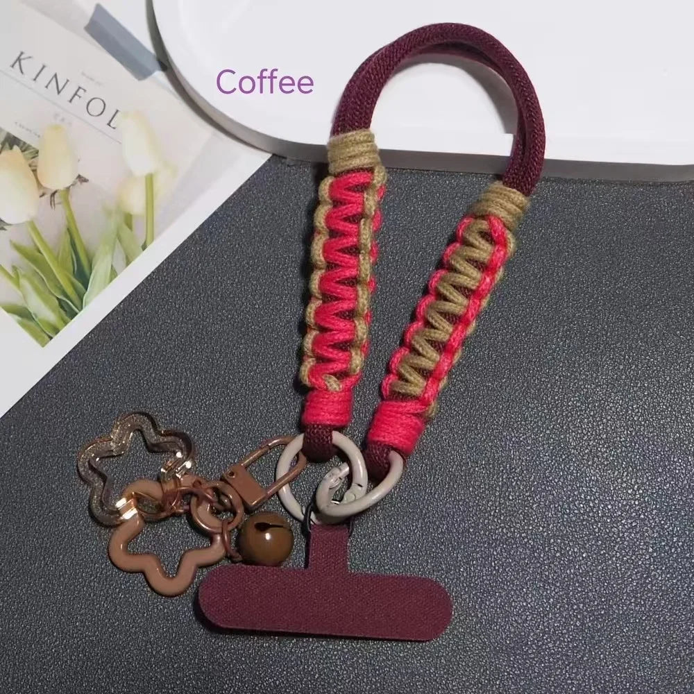 Kawaii Candy Color Phone Wrist Strap Hand Woven Rope