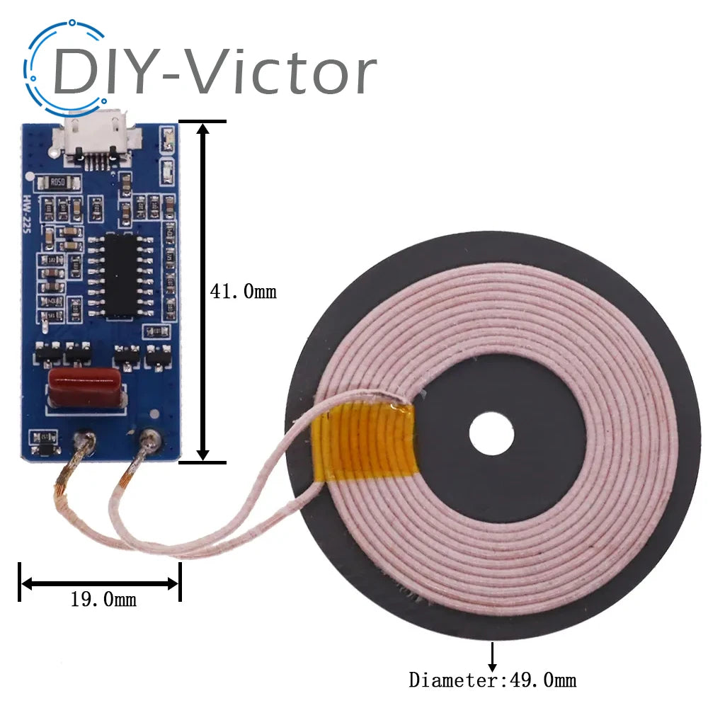 5V 1A wireless power supply/charging 5W wireless charger transmitter universal quick charge DIY Micro USB