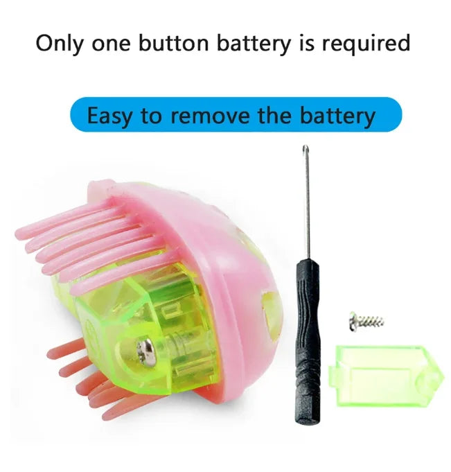 Pet interactive mini electric nano insect cat toy automatic obstacle avoidance and flipping toy battery driven Beetle toy