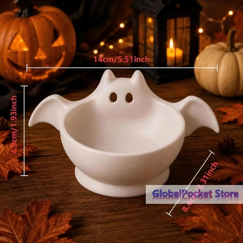 [TG823]3D Printed Halloween Bat Shaped Storage Bowl Cute Luminous
