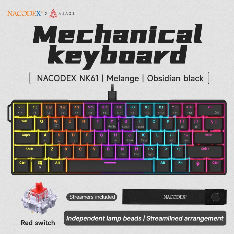 AJAZZ NK61 Wired Mechanical Gaming Keyboard