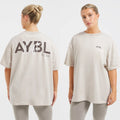 Pink Logo Oversized GYM Fitness Sports Brand Graphic Tee