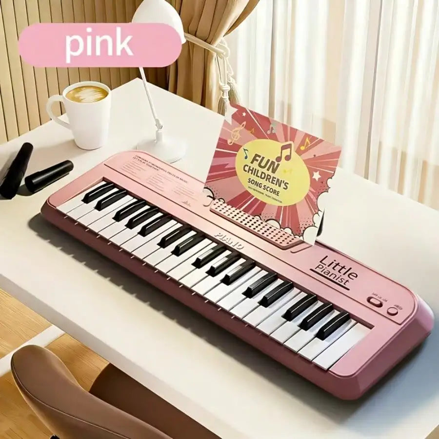 37‑Key Kids Electronic Piano Toy With Microphone &amp; Music