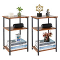 JHK -Tier End Table Side Tables with Adjustable Feet Small