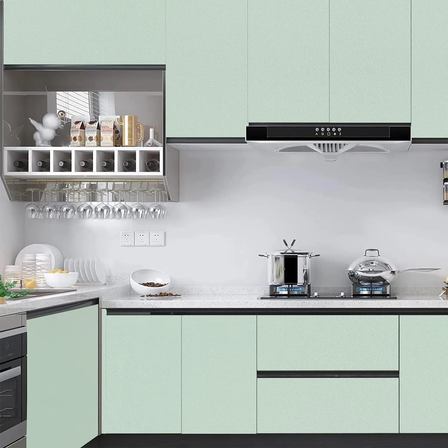 Matte PVC Waterproof DIY Self Adhesive Vinyl Wallpaper Kitchen Cabinet Desktop Contact Paper Wall Sticker Home Decor Wall in Rol