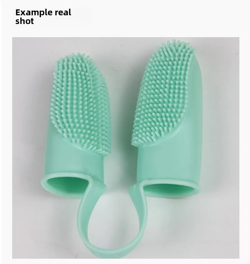 Finger Cover Pet Toothbrush Oral Cleaning Dog Toothbrush Flexible Durable Finger Toothbrush Pet Cleaning and Beauty Accessories