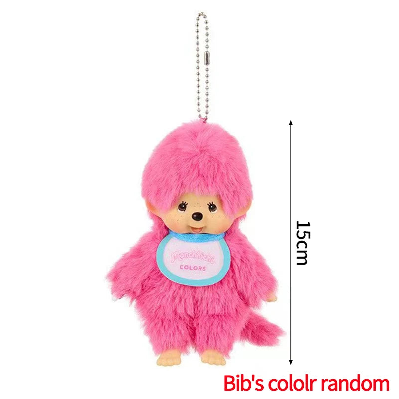 Monchhichi Keychain Kawaii Keychains for Bags Monchhichi Doll Hanging Pendants Children's Day Birthday Gift 몬치치