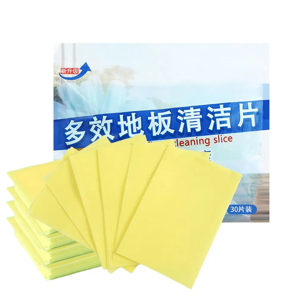 30pcs Water Soluble Floor Cleaning  Sheet Mopping The Floor Wiping For Wooden Floor Tiles Toilet Household Cleaning