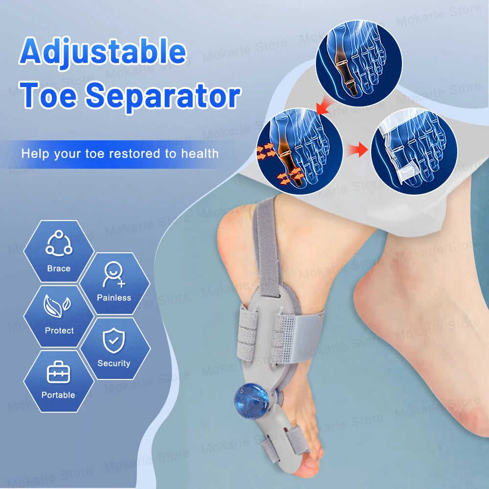 Toe Correction for Left Right Hallux Valgus Corrector Bunion Straightener Adjustable Thumb Big Toe Orthopedic Pedicure Foot Care