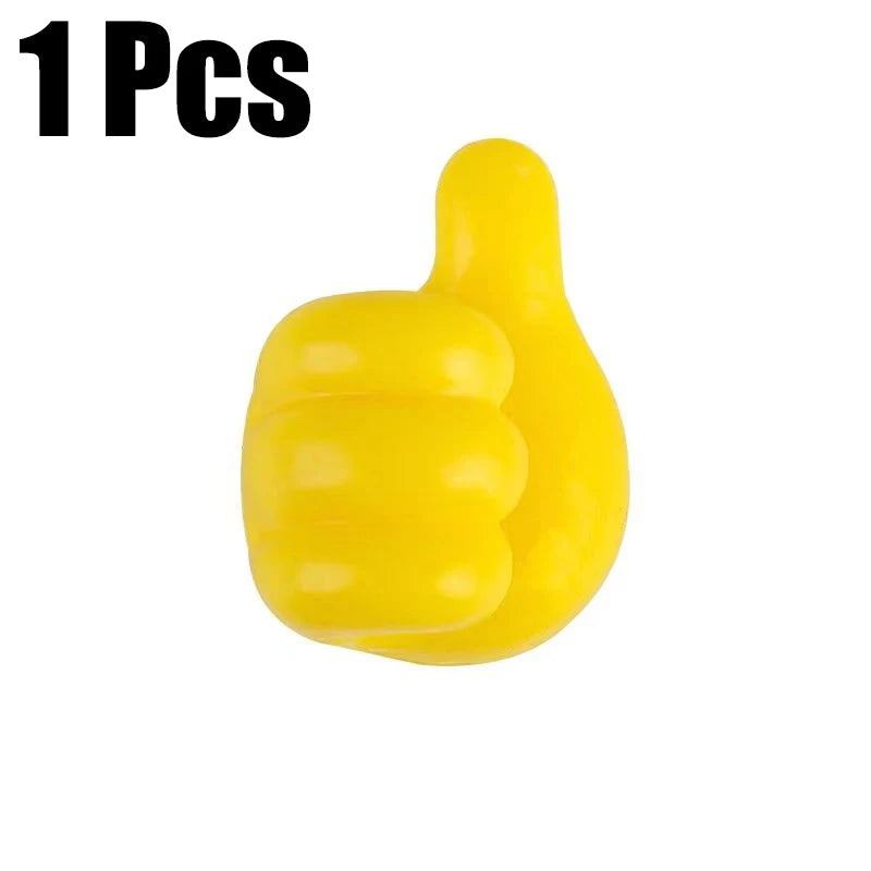 10PCS Thumb Wall Hook Cable Clip Wire Desk Organizer Brush Storage Wall Sticker Gadgets for Home/Office/Car USB Cable Organizer