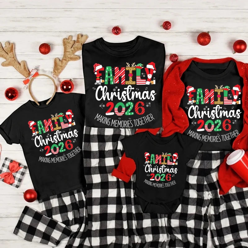 Family Christmas Making Memories Together Family Matching Outfits Santa