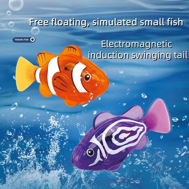 Baby Bath Light-Up Sensor Electric Small Fish Playing in Water Pet