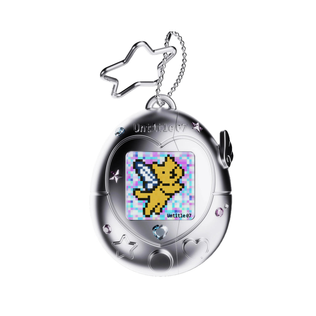 Cute Tamagotchi Airpods Pro 2 1 Case, Star Lanyard Silicone Earphone Storage Bag, Pink Transparent Aesthetic Desktop Ornament