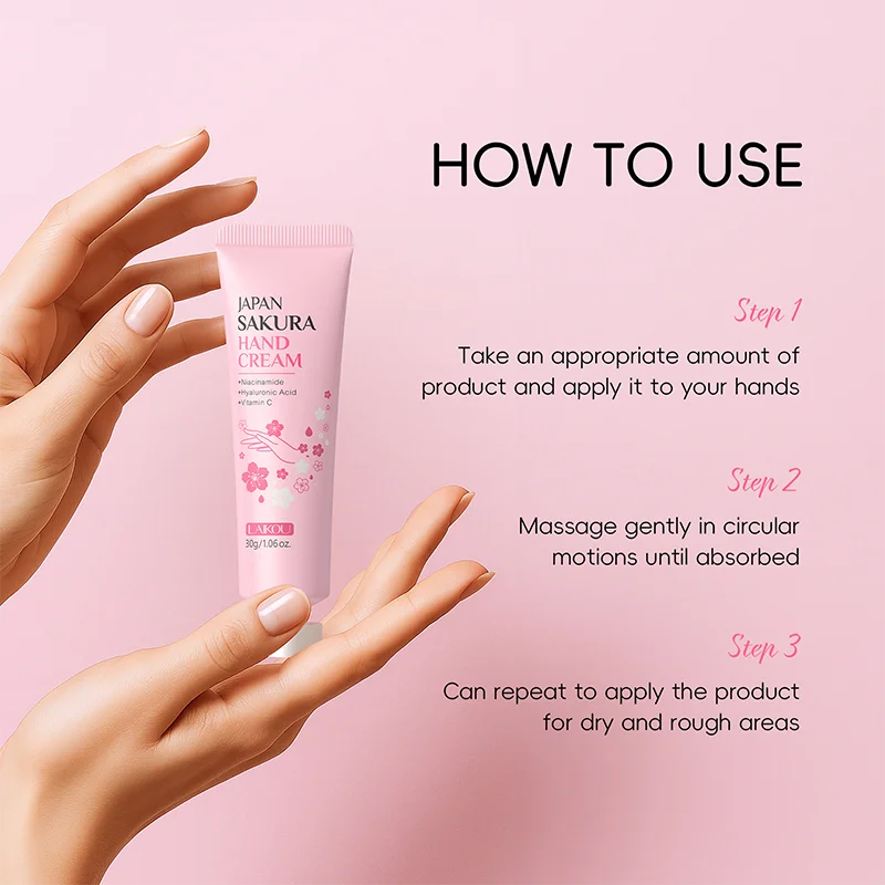 Sakura Nourishing Hand Cream Hands Moisturizing Anti-chapping Brightening Hydrating Hand Cream Hand Skin Care Products Wholesale