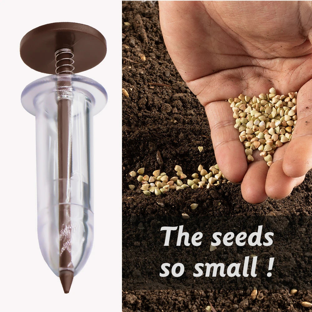 Mini Sower Hand-held Garden Sowing Supplie Tool Spring Flower Gardening Vegetable Seeding Dispenser Syringe Seeder Light Compact