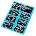 8 Pcs Metal Wire Puzzle Set, Brain Teaser IQ Logic Games for Adults, Challenging Montessori Mind Puzzles for Focus & Skill Train