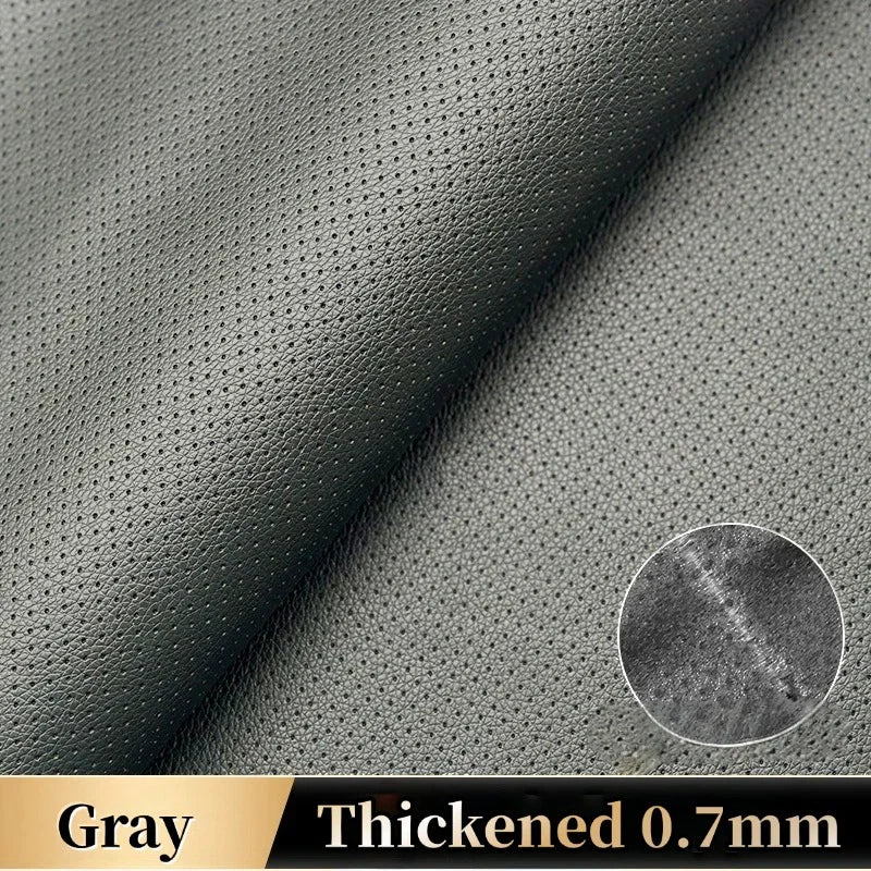 Self Adhesive Breathable Leather Car Seat Repair Perforated Faux Genuine Leather Leather Sofa Car Interior Refurbishment Sticker