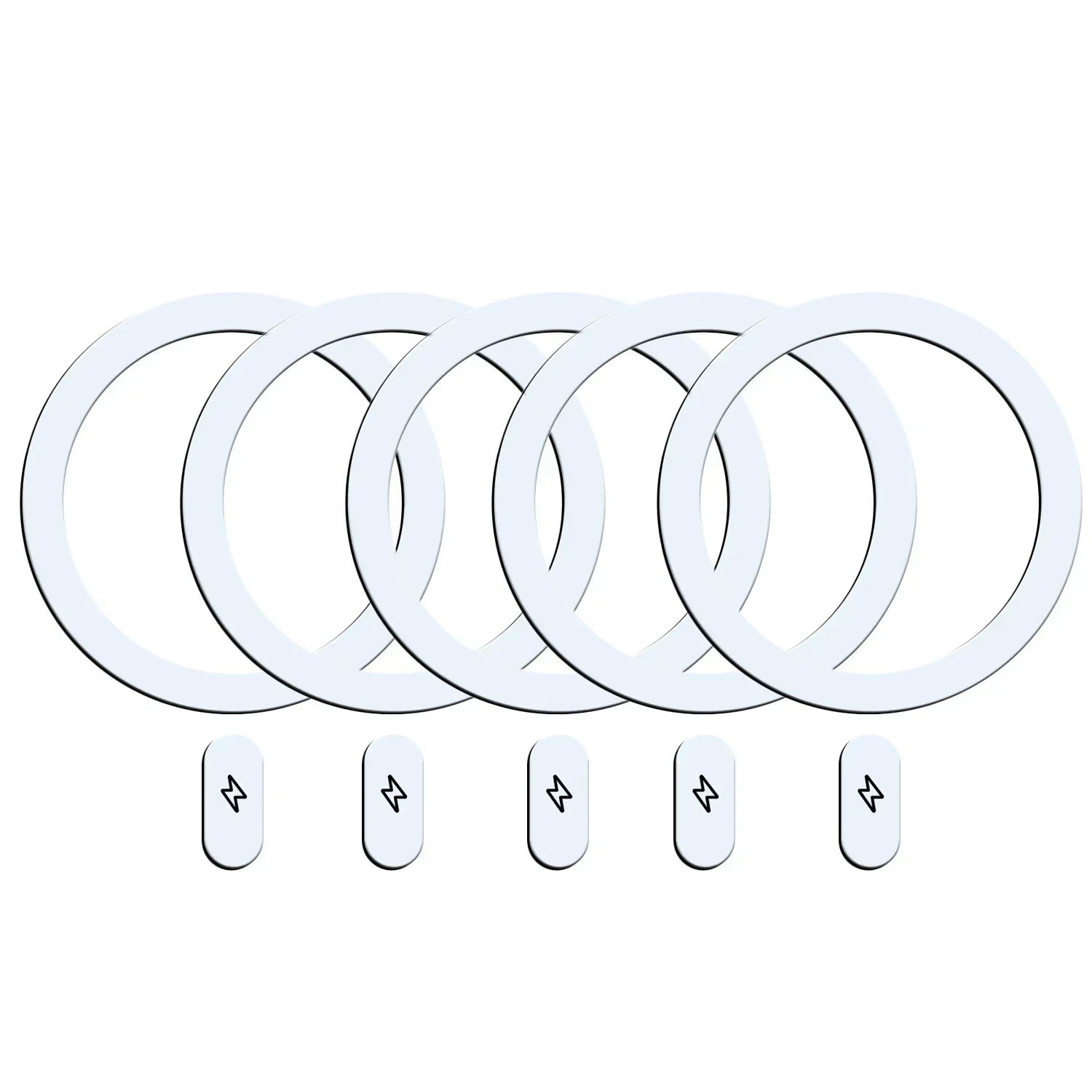 5-1PCS for Magsafe Self Adhesive Metal Plate Ring Universal for Magsafe Magnetic Wireless Charger Iron Sheet Sticker for IPhone