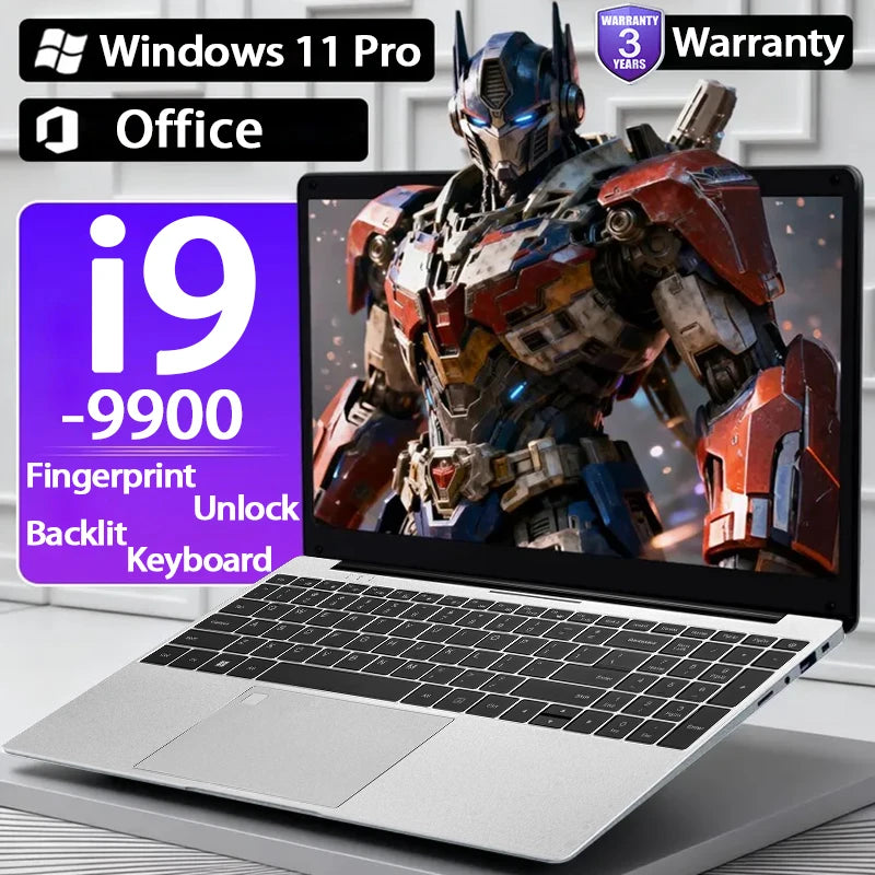 15.6-Inch Intel i9 Laptop, 16GB 1TB SSD