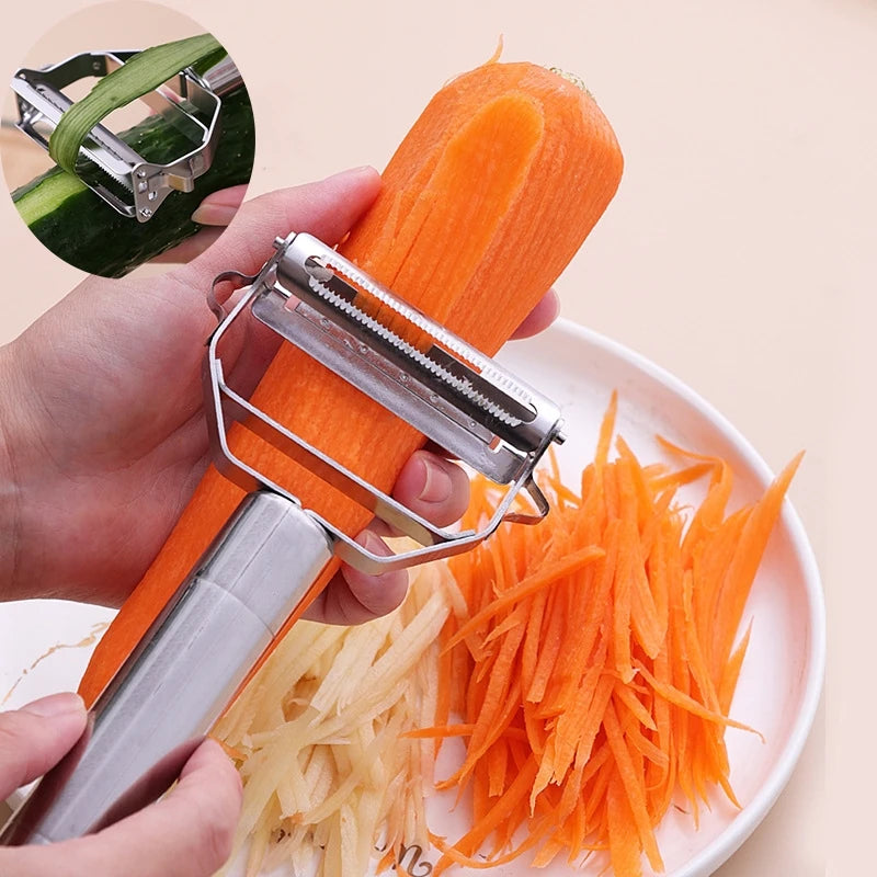 1 Pack Of Stainless Steel Peeler Kitchen Multifunctional Vegetable Cutter Fruit And Vegetable Tools Potato Carrot Melon Grater