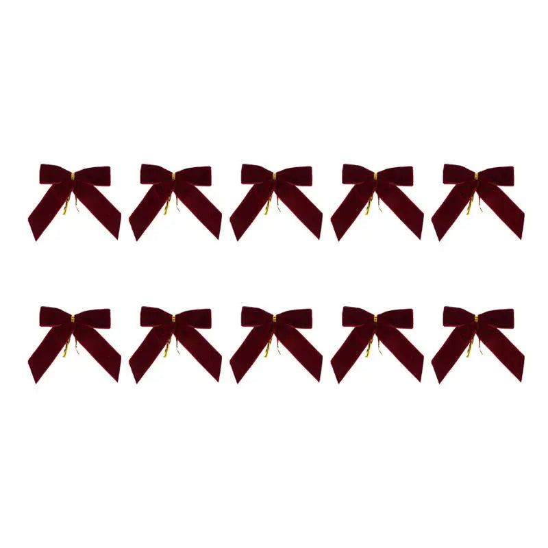 10/20Pcs Velvet Bows For Christmas Tree Decor Wreath Garland Velvet Bow With Twist Tie Christmas Velvet Bows Christmas Holiday