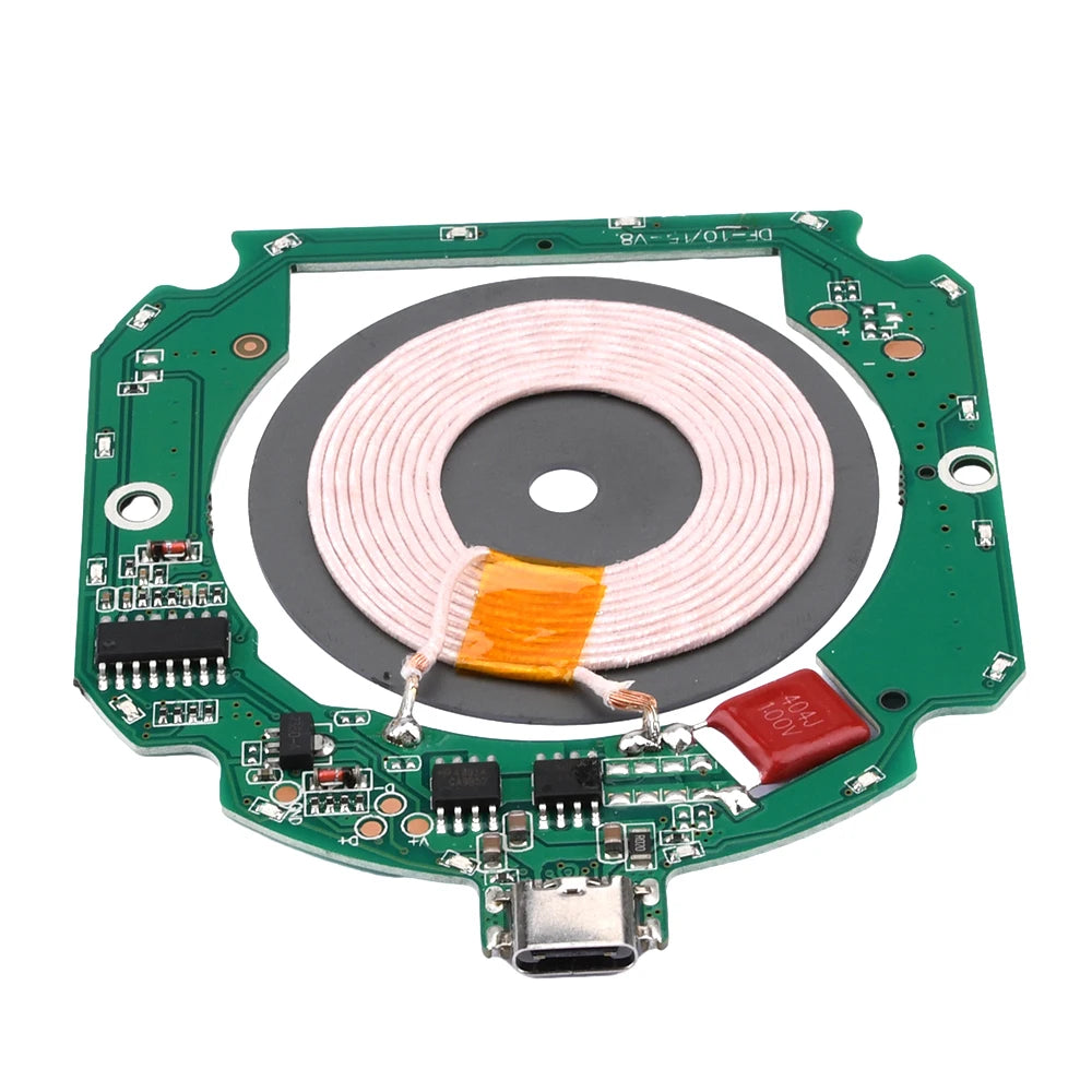 10W 15W High Power Wireless Charger Transmitter Module Type C Micro USB + Coil QC/PD For QI Standard Fast Charging Circuit Board