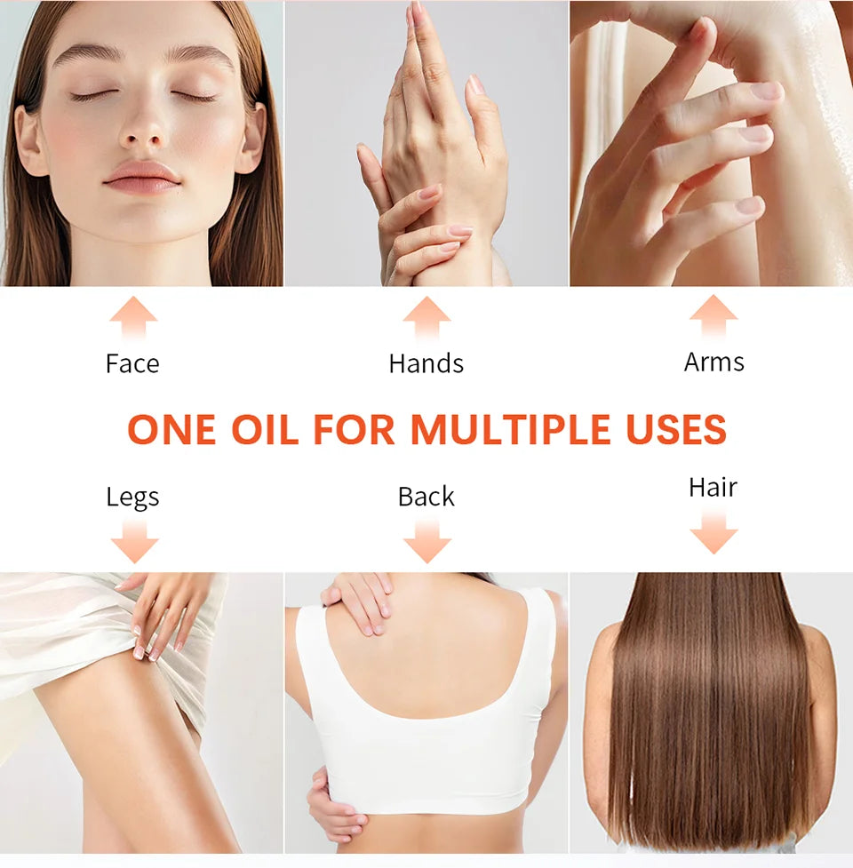 Bio Skincare Body Oil Face Body Moisturizer Improve Hair Health Fade Scars Vitamin A Vitamin E Oil Exfoliate Skin Care
