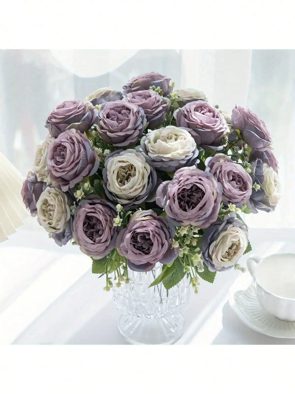 4pcs Artificial Peony Flowers - UV Resistant Real Touch Fake