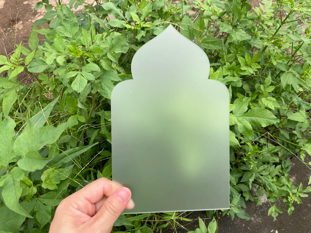 Matte Castle Shape Frosted Translucent Acrylic Sign For DIY Muslim Eid Table Board Wedding Birthday Bridal Desk Shower Party
