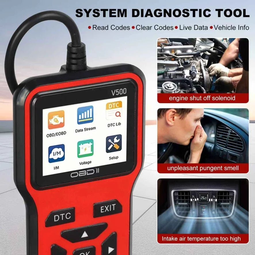 V500 OBD2 Scanner Auto Car Diagnostic Tool with Color
