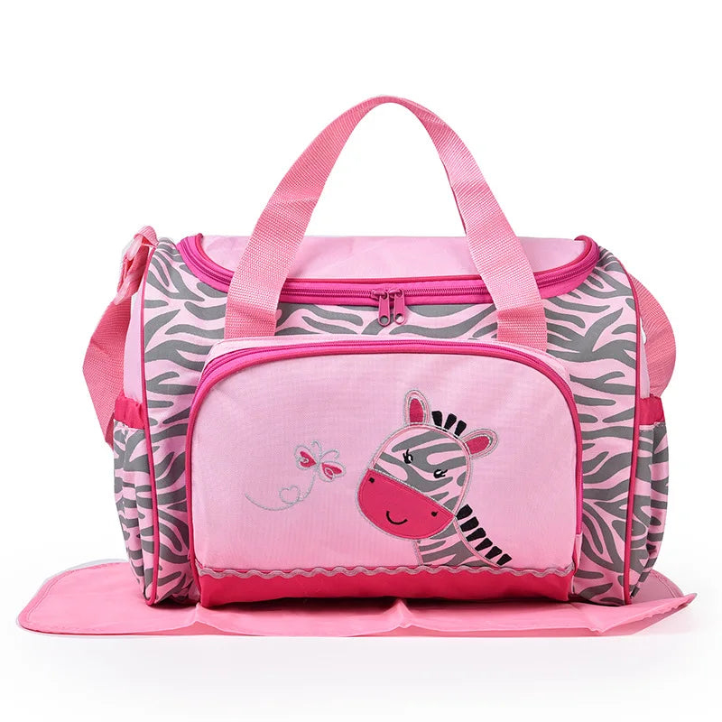 Fashionable Cartoon Embroidered Single Shoulder Mommy Bag