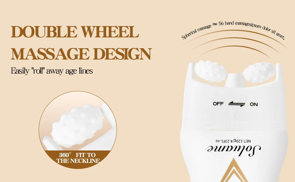 Firming&Lifting Collagen Neck Cream Moisturizing Neck Lotion with Massage Roller Easily Absorbed, Massages Neck Skin Care