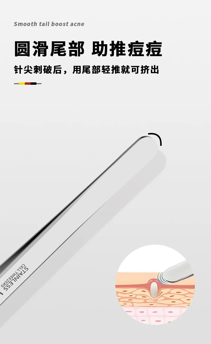Acne Needle Blackhead Clip Remover Extraction Pore Black Head Clean Face Skin Care Cleansing Needle Blemish Removal Tool