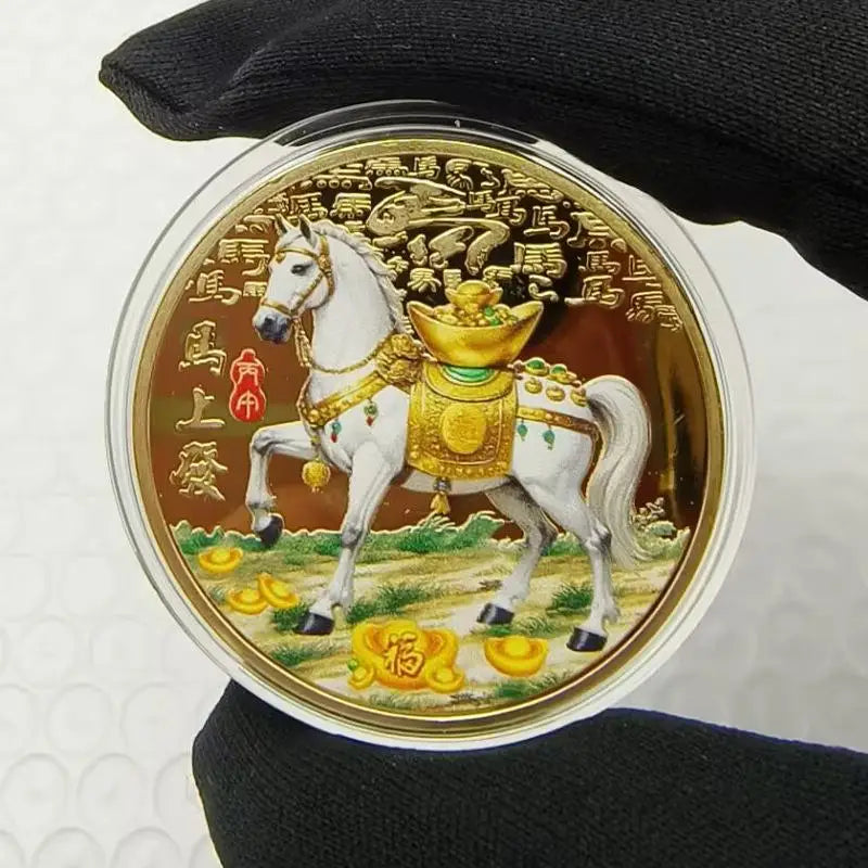 1PC  Metal Collection 2026 New Year Souvenir 40mm Chinese Coins Lucky Animal Horse Collectible Coins