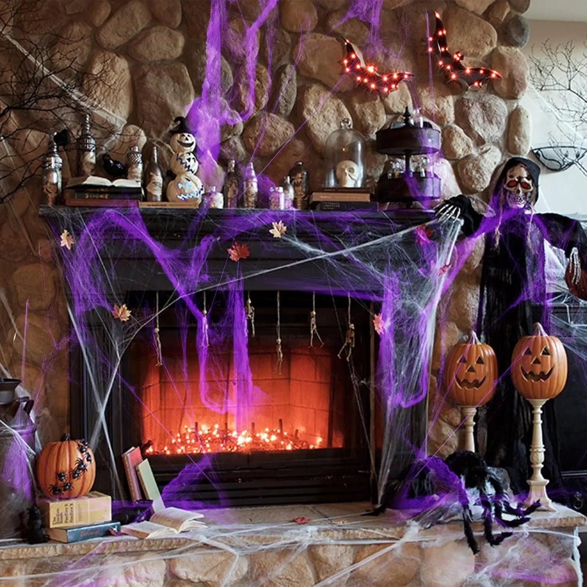 Wholesale Artificial Spider Web Halloween DIY Hanuted House Stretchy