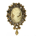 Vintage Cameo Elegant Queen Head Portrait Brooch For Women Antique Wedding Bridal Bouquet Clothing Jewelry