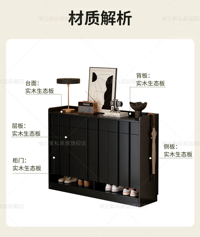 Living Room Storage Shoe Cabinet Hallway Entrance Wooden Modern Shoe Cabinet Black White Zapatero Organizador Furniture Home