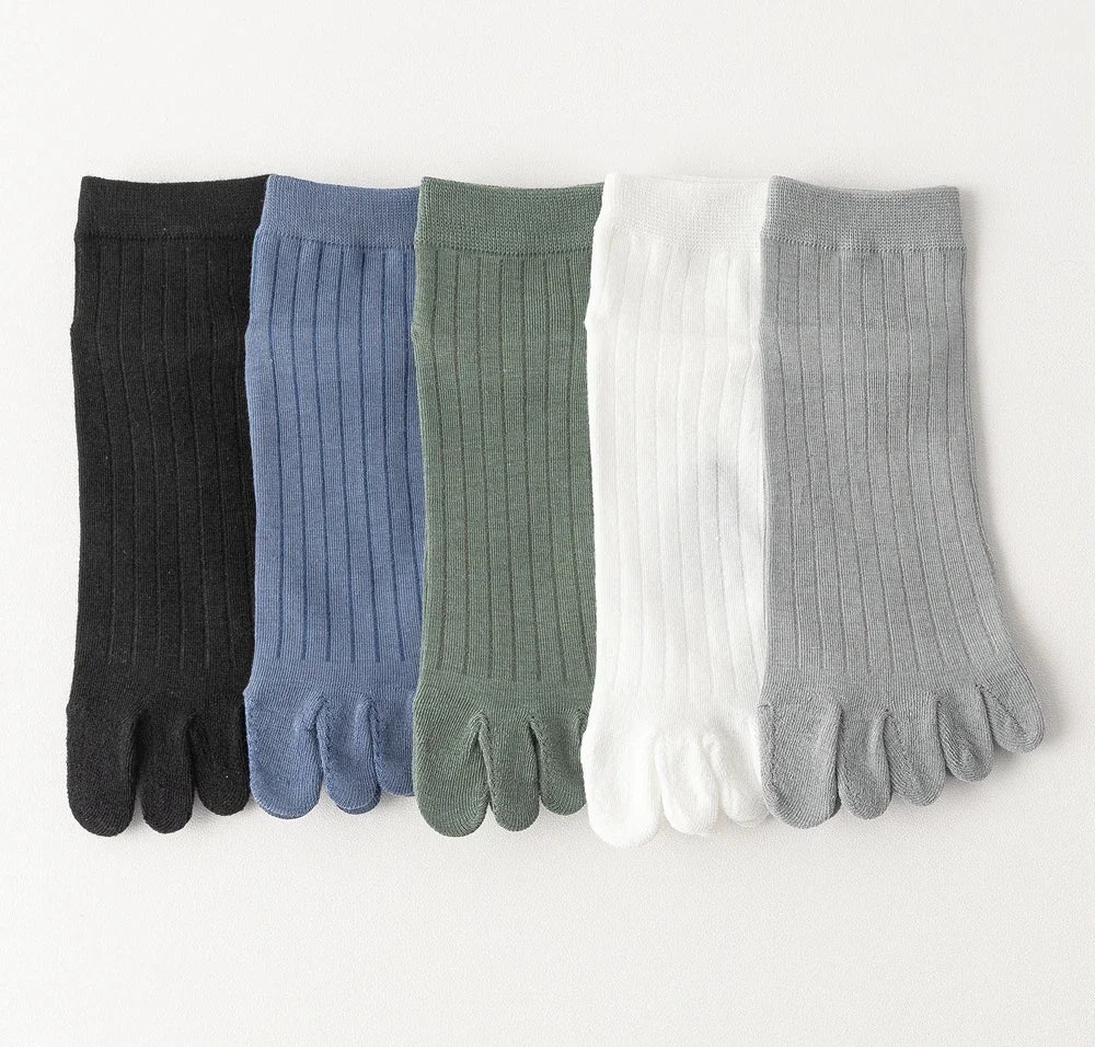 Wiggle Socks 5 Pairs Summer Five Finger Socks For Men Thin Cotton Toe