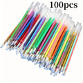 100pcs 1.0mm Glitter Pen Refills Set Flash Multicolor Gel Pen
