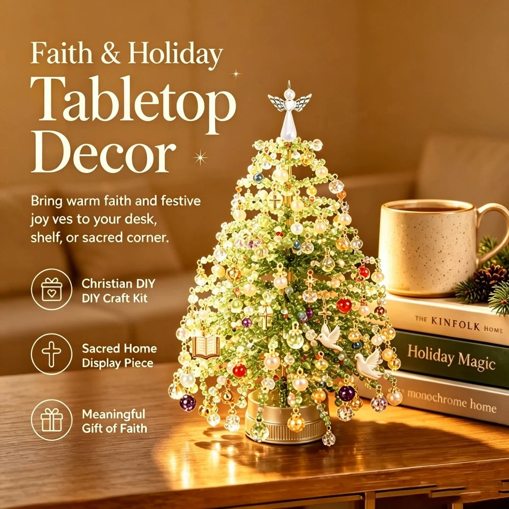5‑Style DIY Beaded Light‑Up Tree Set