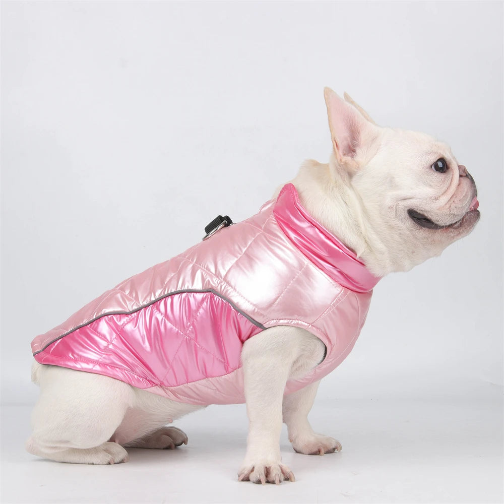 Pet Dog Clothes Waterproof Winter Warm Puppy Jacket Coat with D-ring Reflective Windproof Vest Outfits Chihuahua Pug Costume