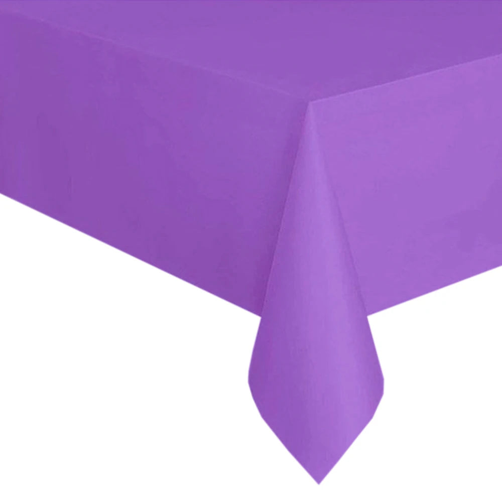 Disposable Tablecloth Pink Blue White Plastic Tablecloths for Birthday Party Christmas Table Cover Rectangular Table Tablecloths