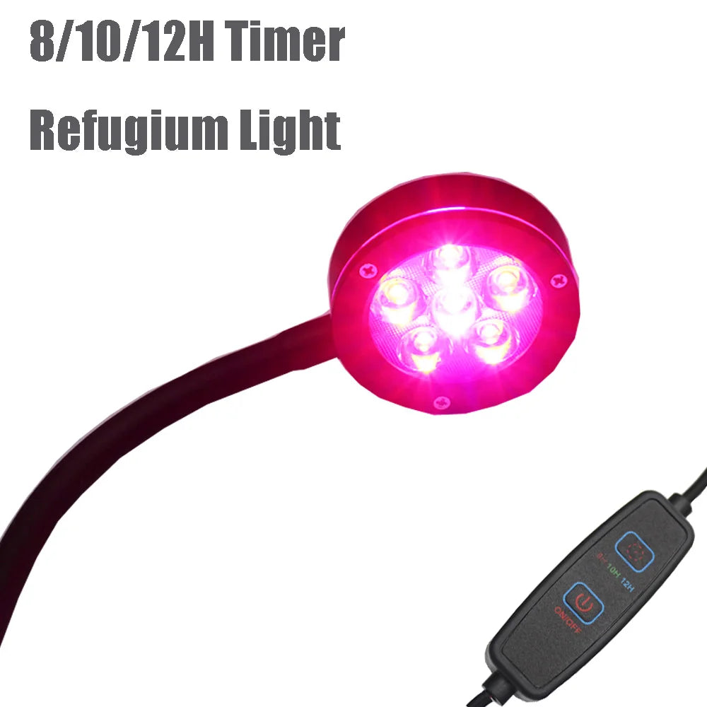 6x3W LED Aquarium Light Red Refugium LED For Algae Plant Growth 30-50cm Saltwater Freshwater Fish Plant Tank