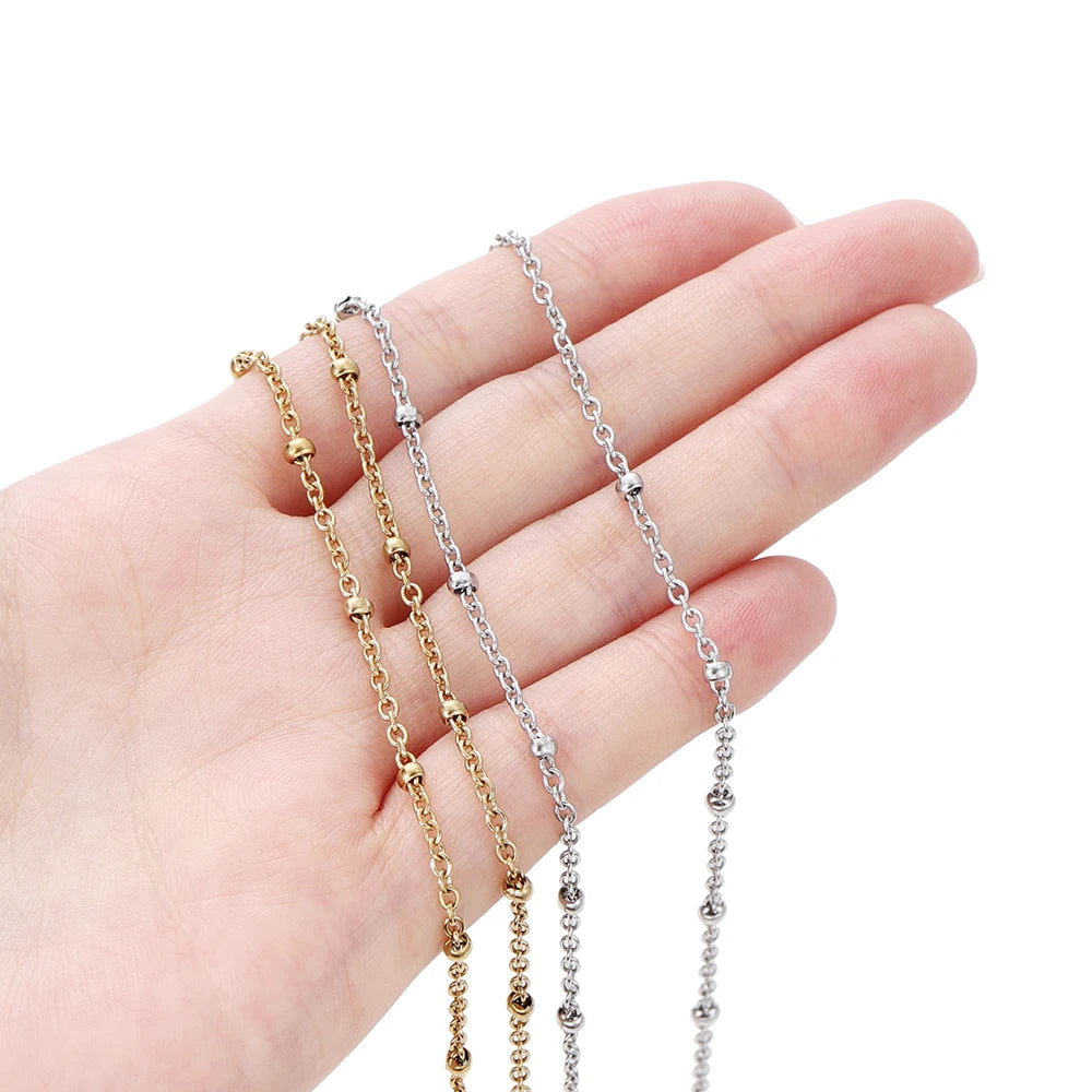 No Fade 2Meters Stainless Steel Chain Cross Chain with