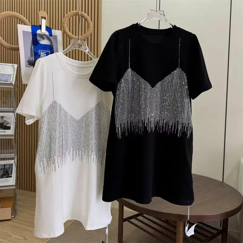 Black y2k Clothes 100% Cotton T-shirt Short Sleeve graphic t shirts Women's t-shirt korean popular clothes
