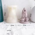 Folded Prayer Gesture Silicone Candle Mold Buddha Beads Hand Plaster Soap Resin Mould DIY Chocolate Cake Making Home Decor Gift