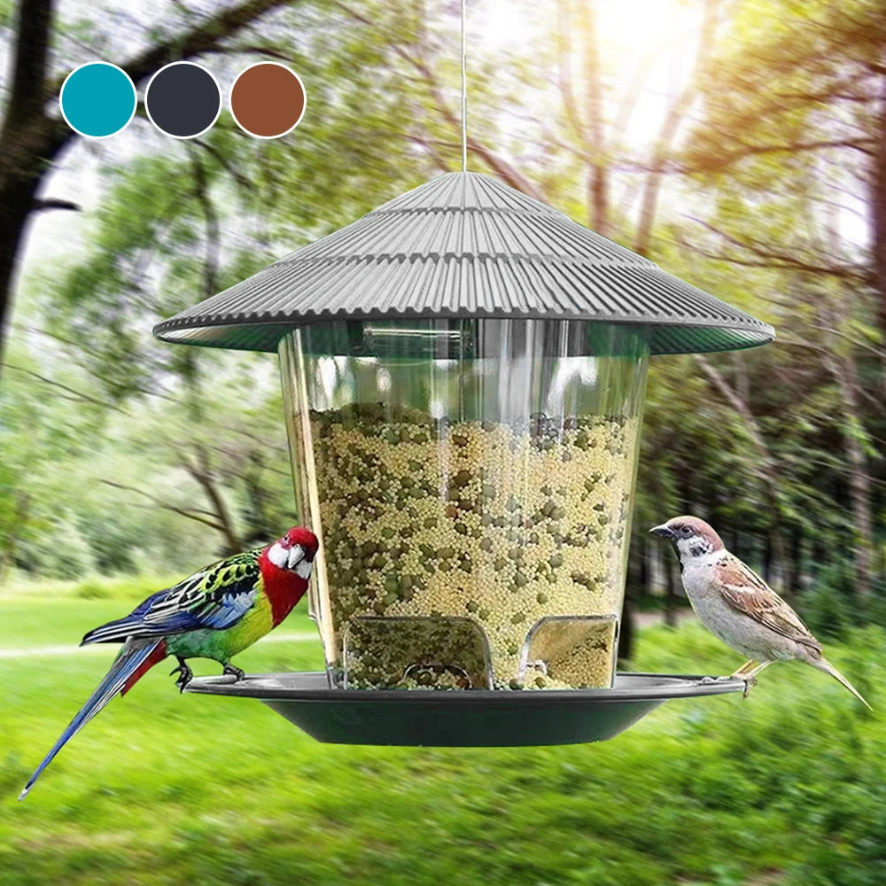 Garden Gazebo Hanging Wild Bird Feeder Outdoor Container With