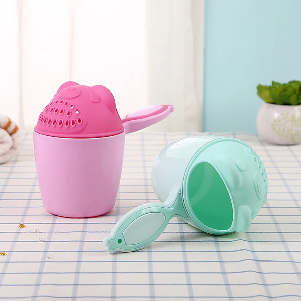 Cute Cartoon Baby Bath Caps Toddle Shampoo Cup Children Bathing