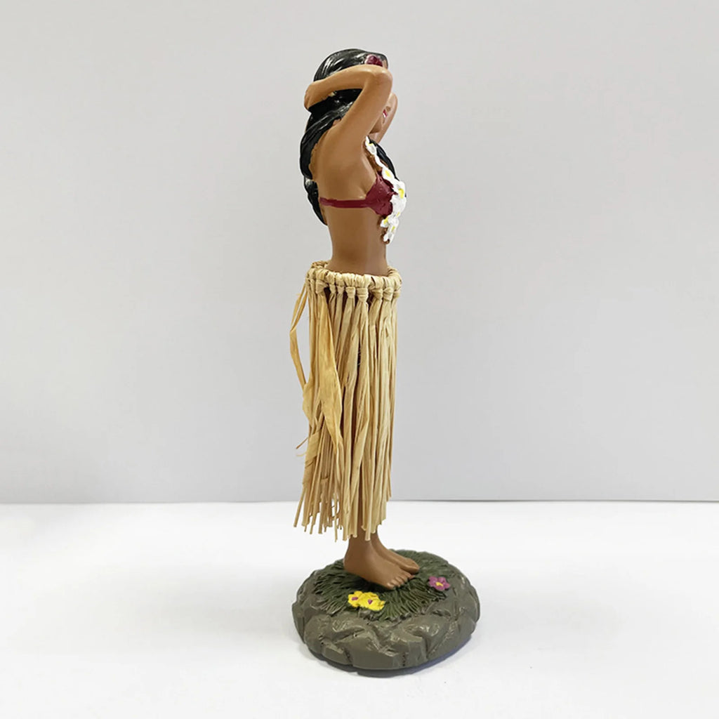 Hawaiian Hula Girl Dashboard Doll with Ukulele for Car Dashboard Collection Figurines Gifts Home Decor Mini Size Doll Dashboard